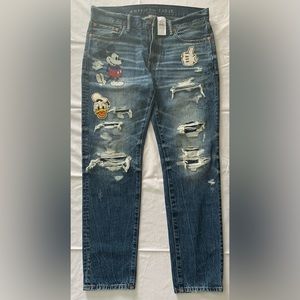 Disney - American Eagle Outfitters distressed jeans. Rare limited edition